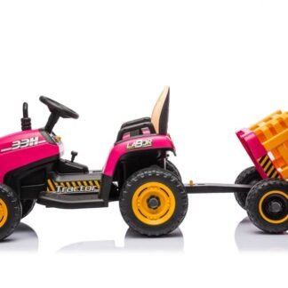 TRACTOR CON REMOLQUE 12V, RC PARENTAL, ROSA-PINK   INDA611-LE-BBH-030